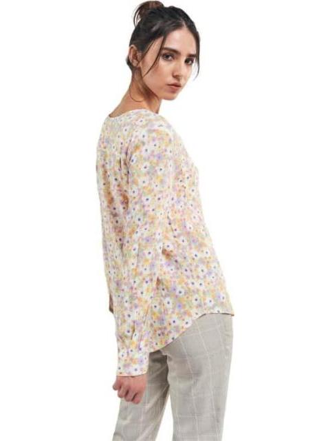 BLUSA ESTAMPADA MANGA LARGA MARFIL HOLLY LAND