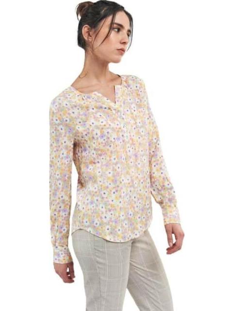 BLUSA ESTAMPADA MANGA LARGA MARFIL HOLLY LAND