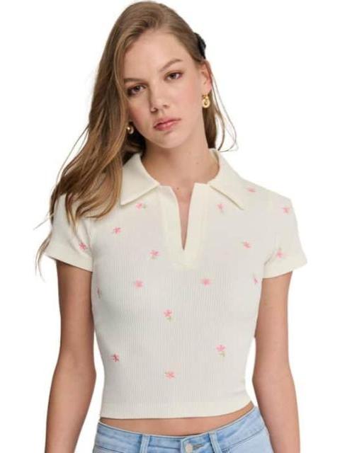 PLAYERA FLORES BLANCO HOLLY LAND
