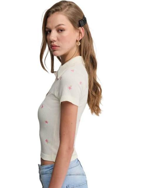 PLAYERA FLORES BLANCO HOLLY LAND