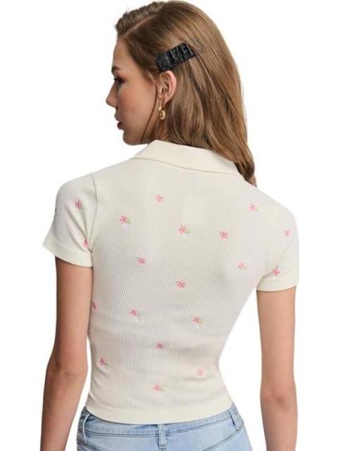 PLAYERA FLORES BLANCO HOLLY LAND