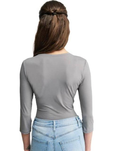 BLUSA MANGA LARGA GRIS HOLLY LAND