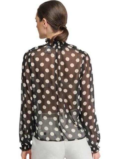 BLUSA PUNTOS BLANCO/NEGRO HOLLY LAND