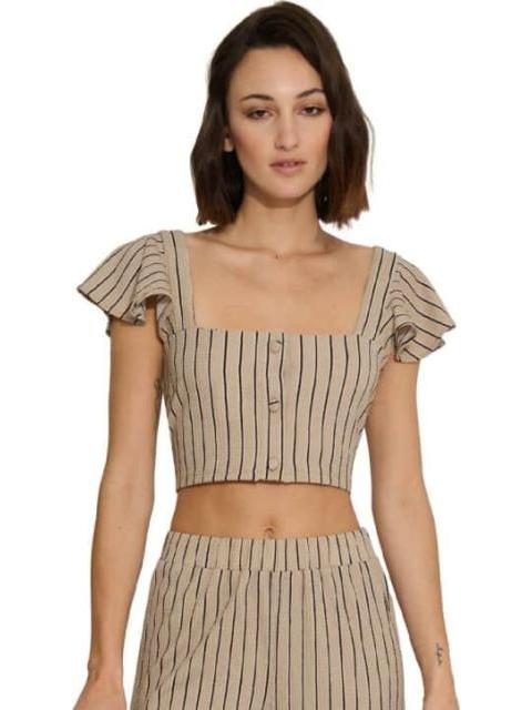 BLUSA RAYADA BEIGE HOLLY LAND