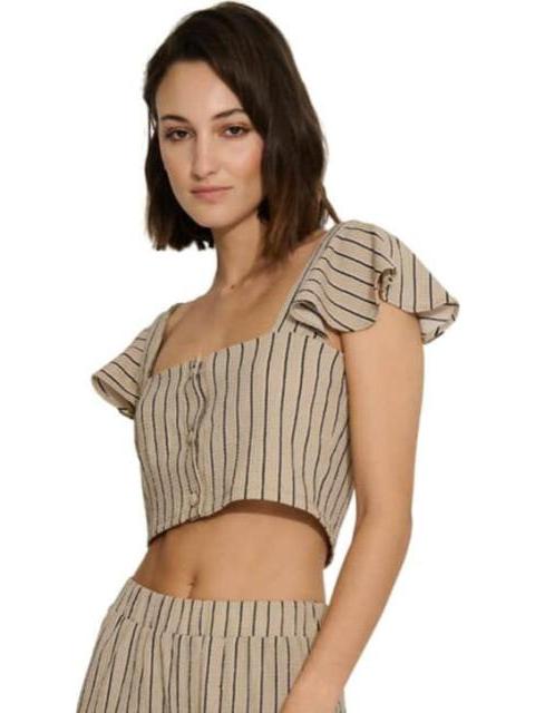 BLUSA RAYADA BEIGE HOLLY LAND