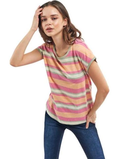 BLUSA RAYAS MANGA CORTA MULTICOLOR HOLLY LAND