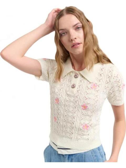 BLUSA RAYAS MARFIL HOLLY LAND