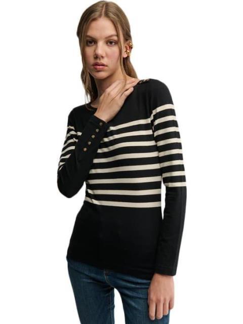BLUSA RAYAS NEGRO HOLLY LAND