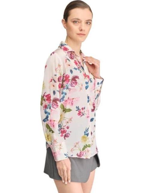 BLUSA SATINADA FLORES MARFIL HOLLY LAND