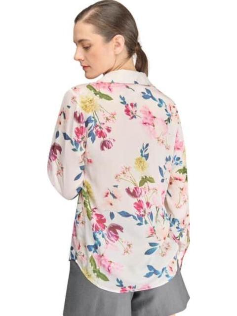 BLUSA SATINADA FLORES MARFIL HOLLY LAND