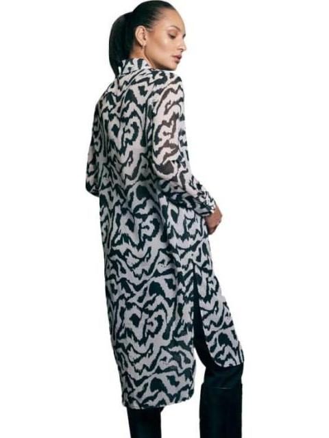 BLUSON MAXI ESTAMPADO CEBRA BLANCO/NEGRO HOLLY LAND