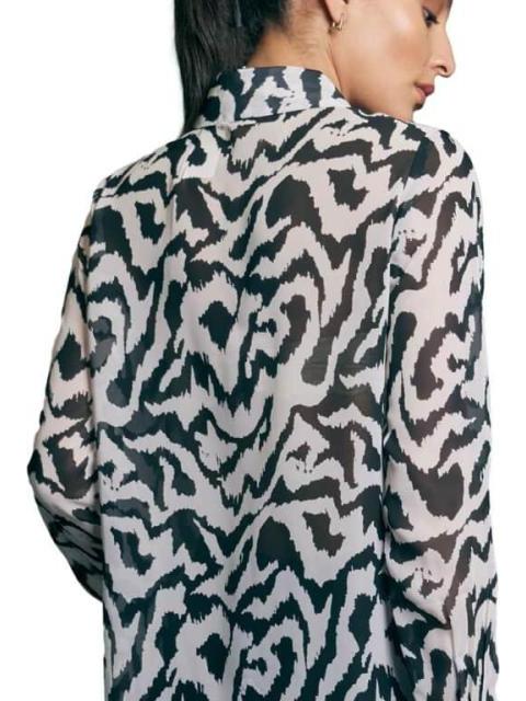 BLUSON MAXI ESTAMPADO CEBRA BLANCO/NEGRO HOLLY LAND