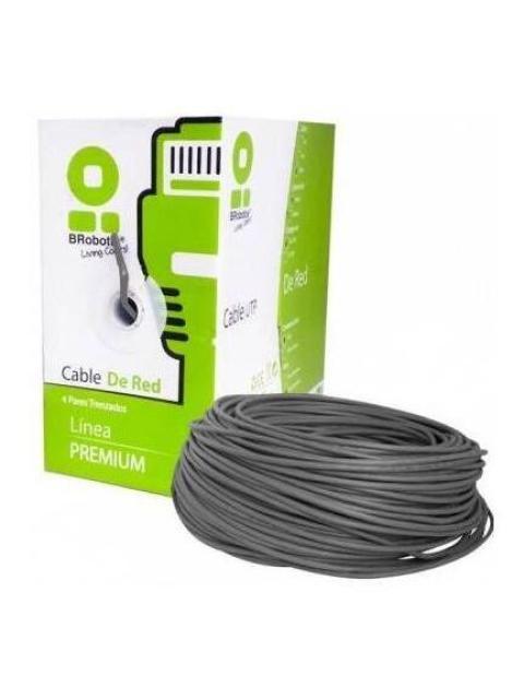 BROBOTIX BOBINA DE CABLE CAT5E CCA UTP ELITE 100 METROS GRIS
