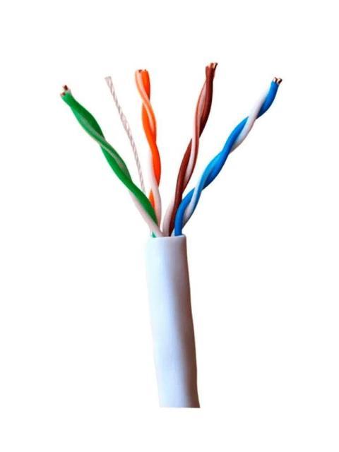 BOBINA DE 100 METROS DE CABLE UTP CAT 5E- CCA-COLOR BLANCO- USO INTERIOR- CUBIERTA DE FRPVC (ROHS COMPLIANT) NB