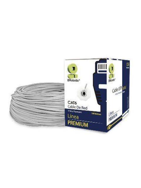 BOBINA DE CABLE BROBOTIX GRIS 062410 100M CAT6