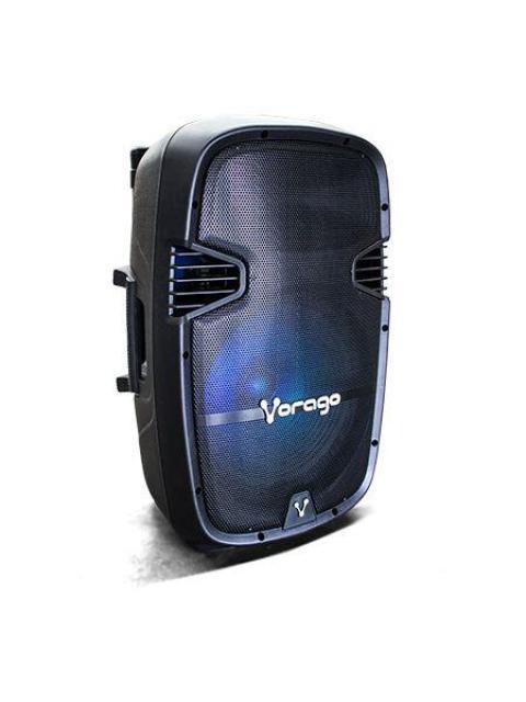 VORAGO BAFLE CON KARAOKE KSP-500 BLUETOOTH INALAMBRICO 100W RMS USB 2.0 NEGRO - INCLUYE TRIPIE + 2 MICROFONOS
