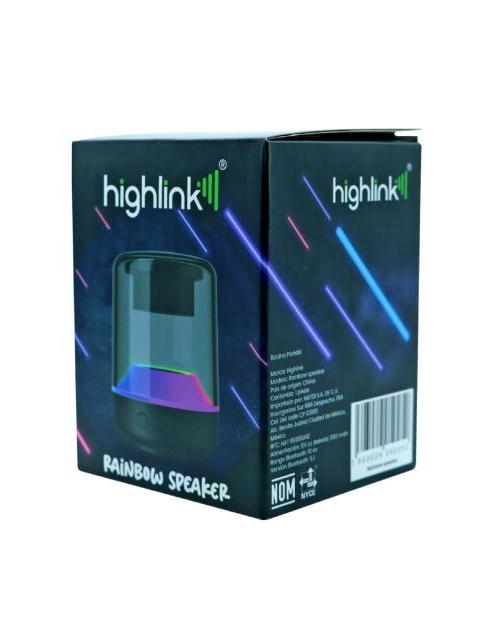 BOCINA PORTATIL HIGHLINK RAINBOW SPEAKER BATERIA RECARGABLE.