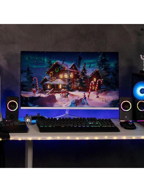 BOCINAS 2.0 GAMER GLIMM STYLE BG565 BALAM RUSH CONEXION BLUETOOTH-AUXILIAR CONTROLADOR TOUCH ILUMINACION LED 3 MODOS 10W RMS