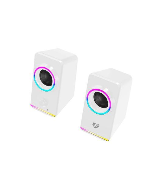 BOCINAS 2.0 GAMER GLIMM STYLE BG565 BALAM RUSH CONEXION BLUETOOTH-AUXILIAR CONTROLADOR TOUCH ILUMINACION LED 3 MODOS 10W RMS. SONIDO ESTEREO ALIMENTACI