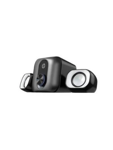 BOCINAS HP DHS2111S BOCINA 2.1 BOCINA MULTIMEDIA CONECTOR 3.5MM-CARCASA METALICA CON CONTROL DE VOLUMEN - SENSIBILIDAD 110 DB±3DB