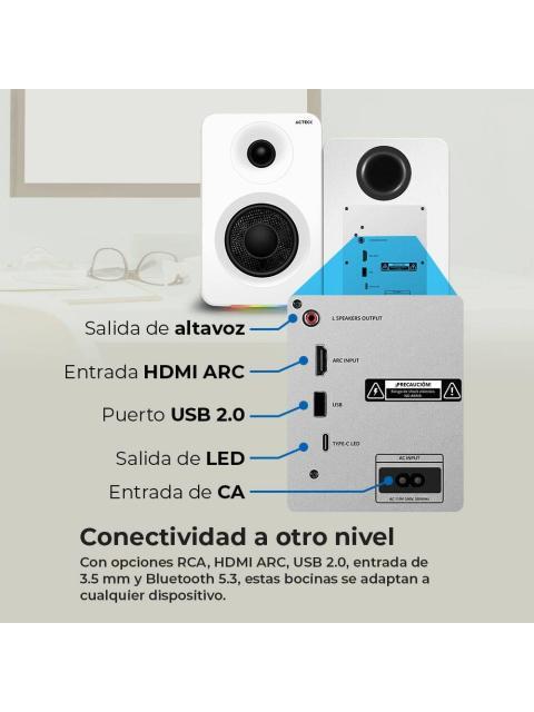BOCINAS TIPO ESTUDIO DYNAMIC EXACT R BS700 ELITE SERIES SONIDO ESTEREO 2.0 POTENCIA 50W RMS COLOR BLANCO. BR940825