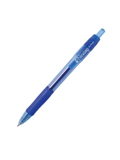 BOLIGRAFO EN GEL MARCA NEXTEP NE062A RETRACTIL PUNTO 0.7 MM COLOR AZUL CON 6 PIEZAS