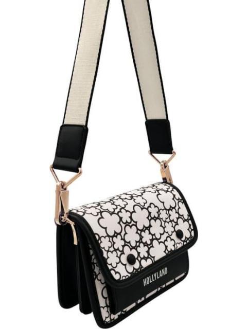 BOLSA CROSSBODY ESTAMPADO FLORES NEGRO HOLLY LAND
