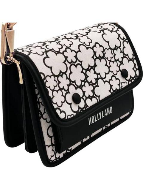 BOLSA CROSSBODY ESTAMPADO FLORES NEGRO HOLLY LAND