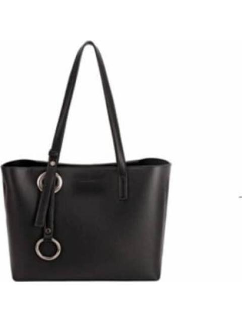 BOLSA TOTE CON LLAVERO NEGRO VI LINE