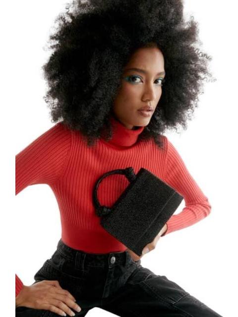 BOLSO MINI CON PEDRERIA NEGRO VI LINE