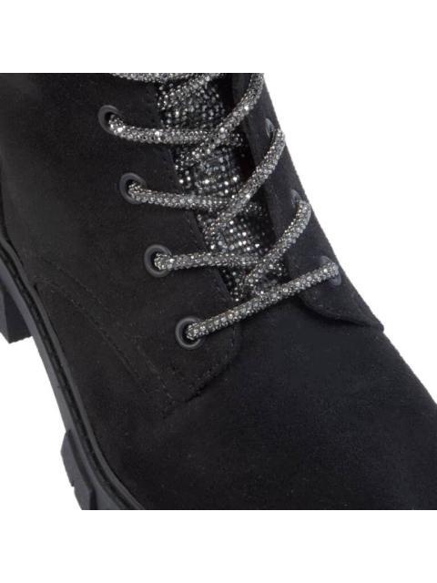 BOTA AGUJETA CON PEDRERIA NEGRO VIVIS SHOES KIDS