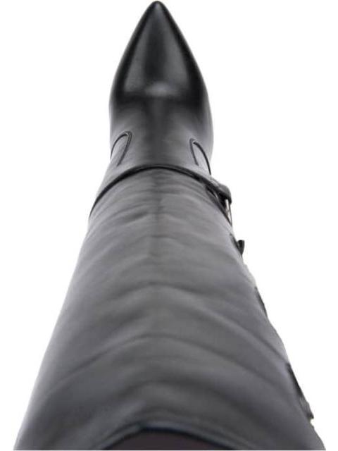 BOTA ALTA CON HEBILLAS NEGRO THALIA SODI