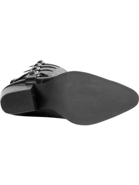 BOTA ALTA CON HEBILLAS TACON MEDIO NEGRO TIERRA BENDITA DELUXE