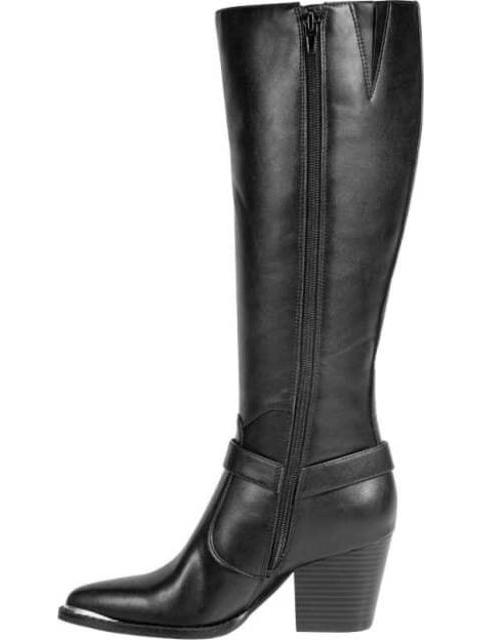 BOTA ALTA CON HEBILLAS TACON MEDIO NEGRO TIERRA BENDITA DELUXE