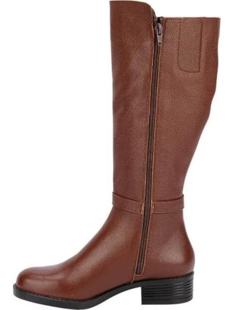 BOTA ALTA DE PIEL COGNAC VIVIS SHOES