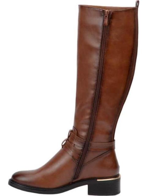 BOTA ALTA HEBILLA METALICA COGNAC GOODYEAR