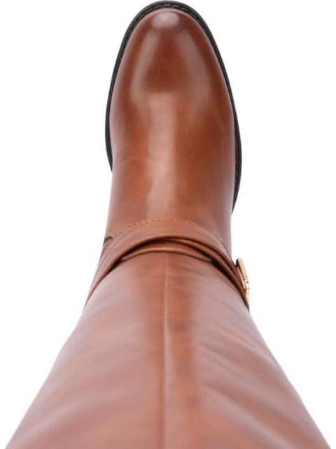 BOTA ALTA HEBILLA METALICA COGNAC TIERRA BENDITA