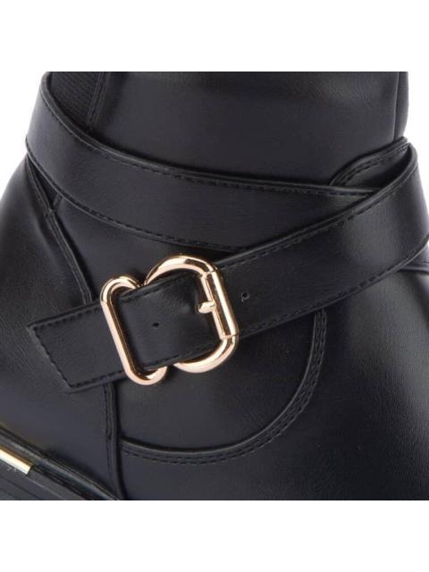 BOTA ALTA HEBILLA METALICA NEGRO TIERRA BENDITA