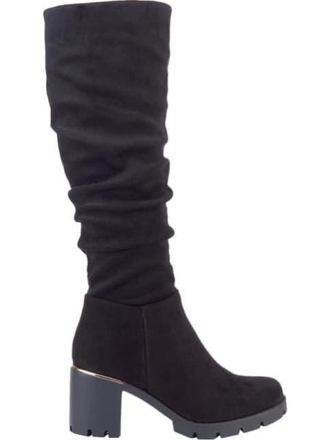BOTA ALTA TUBO ARRUGADO SUELA TRACK NEGRO VI LINE