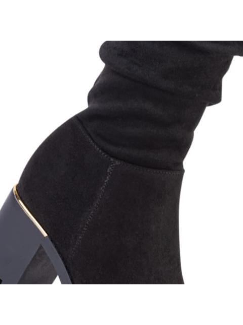 BOTA ALTA TUBO ARRUGADO SUELA TRACK NEGRO VI LINE