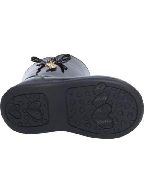 BOTA CHAROL CON MOÑO NEGRO VIVIS SHOES KIDS