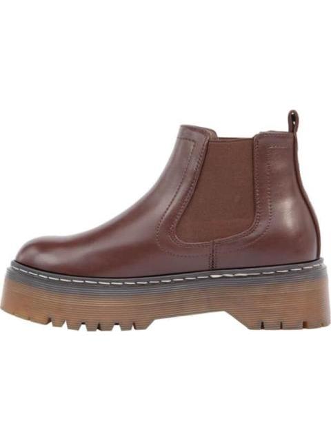 BOTA CHELSEA CON PLATAFORMA COGNAC GOODYEAR