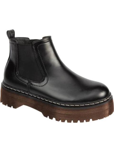 BOTA CHELSEA CON PLATAFORMA NEGRO GOODYEAR