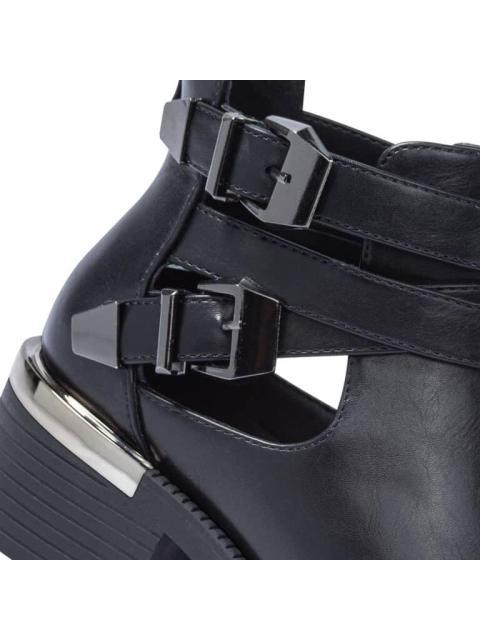 BOTA CON ABERTURA SUELA TRACK NEGRO TIERRA BENDITA