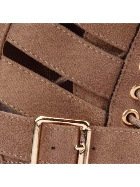 BOTA CON ABERTURA TAUPE TIERRA BENDITA