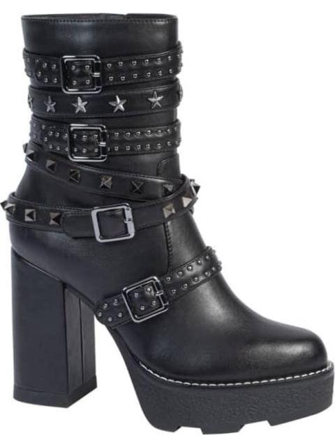 BOTA CON ESTOPEROLES PLATAFORMA TRACK NEGRO BELINDA PEREGRIN