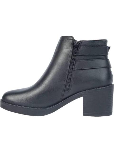 BOTA DE PIEL VACUNO CON HEBILLAS NEGRO VIVIS SHOES