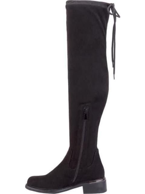 BOTA EXTRA LARGA ANTE STRETCH TACON PLACA NEGRO TIERRA BENDITA