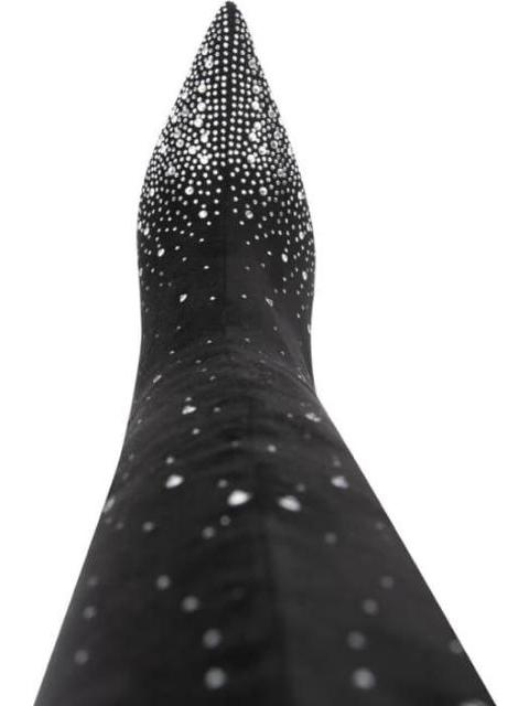 BOTA EXTRA LARGA STRETCH CON PEDRERIA NEGRO BELINDA PEREGRIN