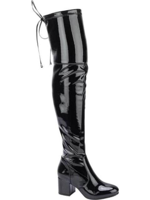 BOTA EXTRA LARGA STRETCH NEGRO YAELI